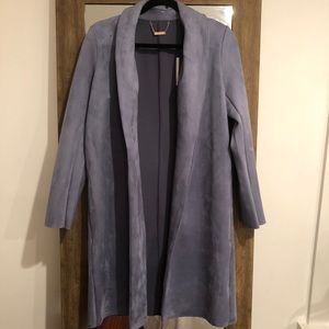 🤍NWT🤍 Periwinkle Faux Leather Peacoat - Size S